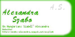 alexandra szabo business card